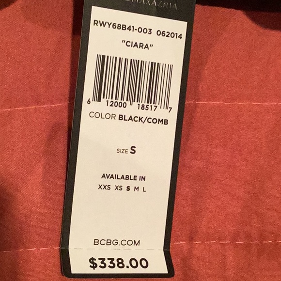 NWT $338 BCBG MAXAZRIA Black Modest ELEGANT DRESS Lace Pleated S 4/6 Ciara - Picture 8 of 8